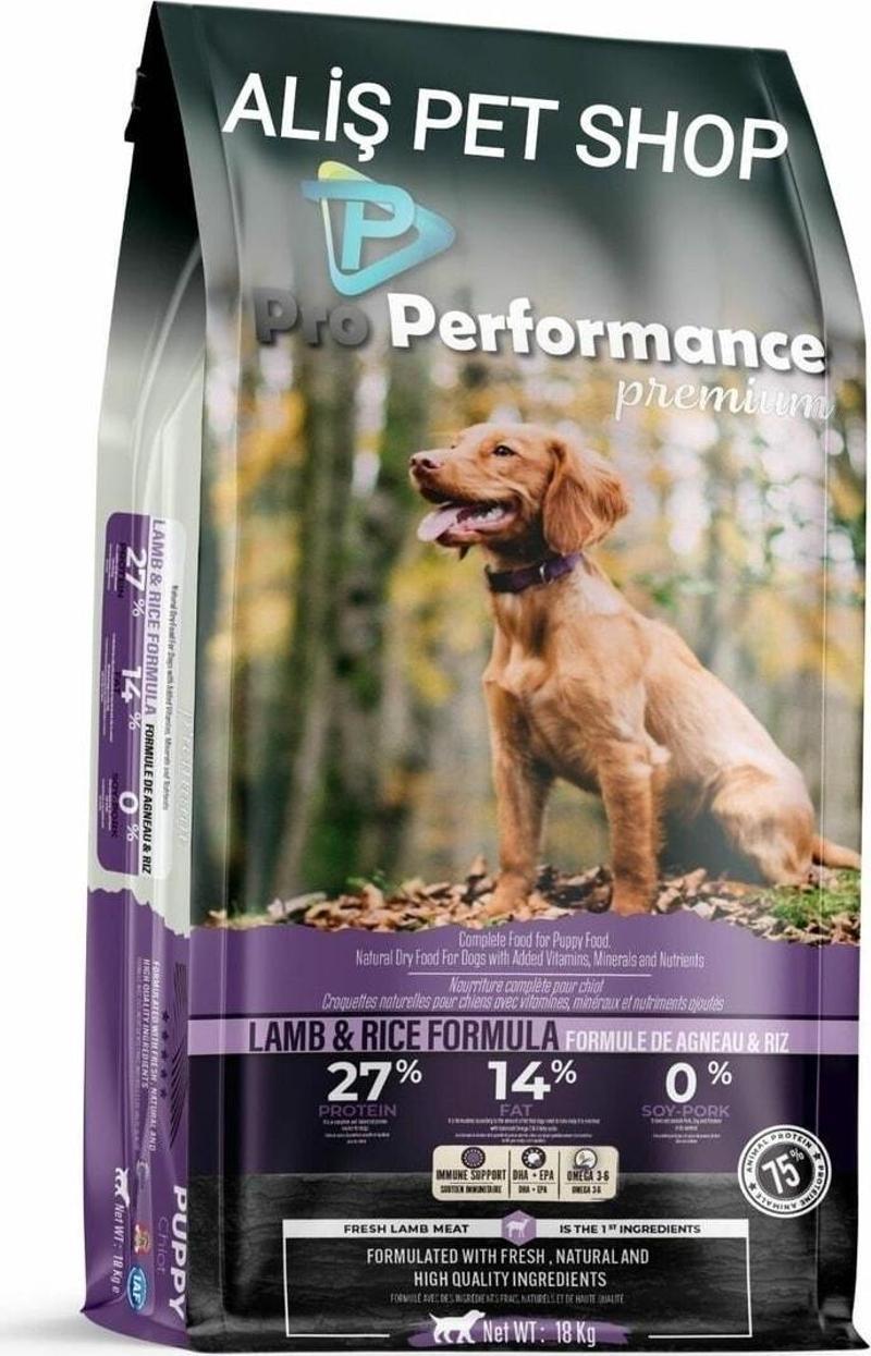 Pro Performans Puppy Lamb Kuzu Etli Yavru Köpek maması 18 Kg 