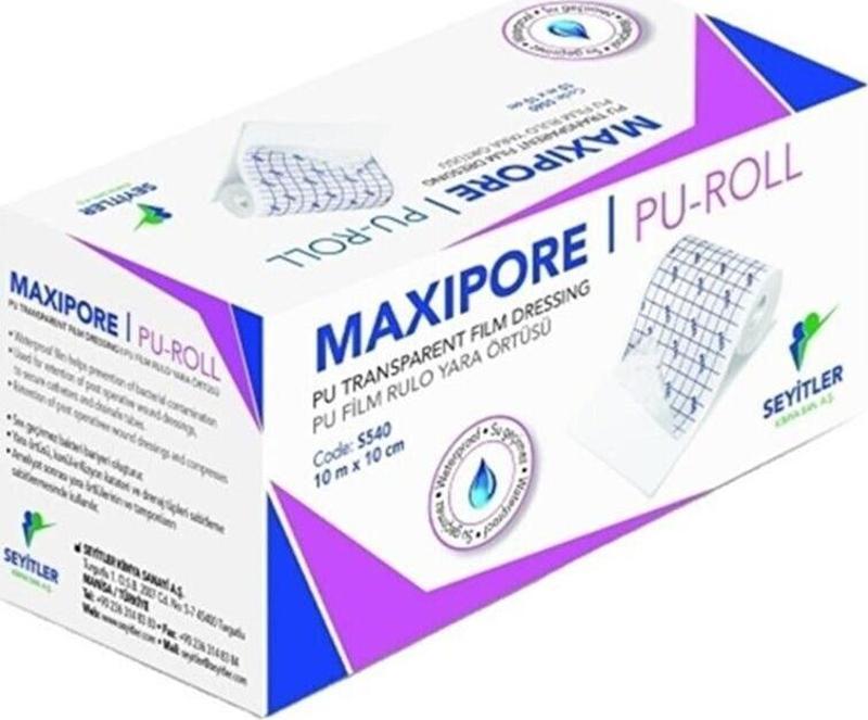 Maxıpore Pu-Roll Şeffaf Rulo Yara Örtüsü - 10*10