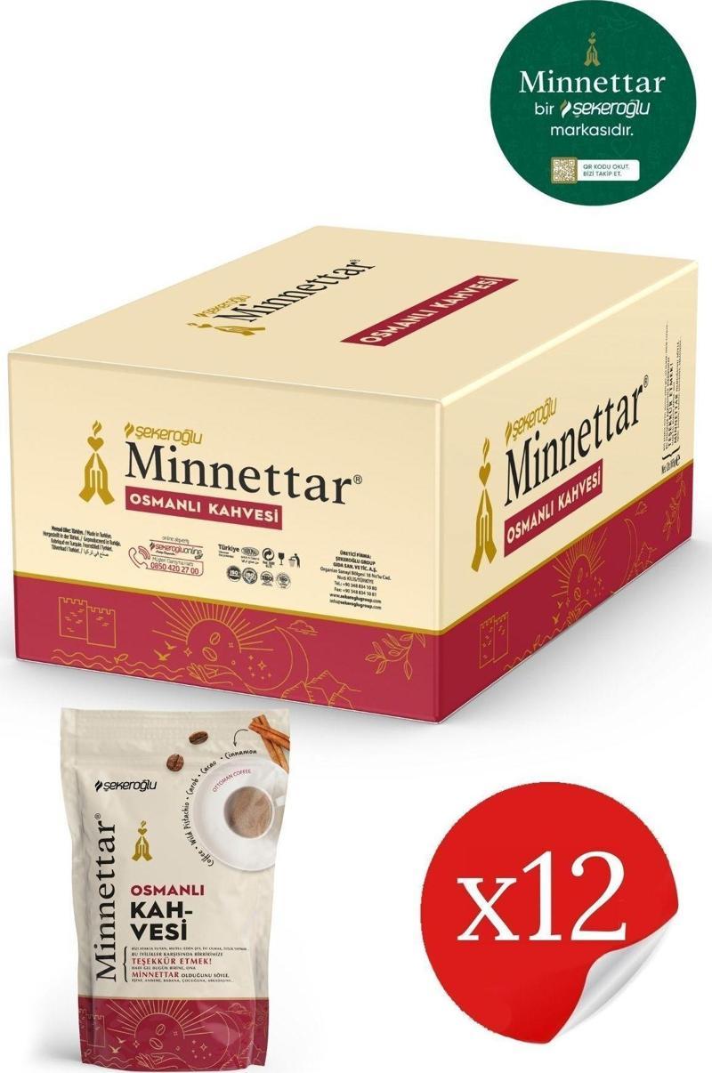 Minnettar Osmanlı Kahve 12 X 165 gr ( 12 Paket )