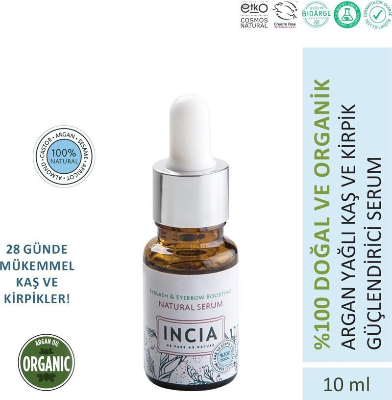 %100 Doğal Kaş Ve Kirpik Güçlendirici Serum Bitkisel Yoğunlaştırıcı Yoğun Bakım Yağı Vegan 10 ml