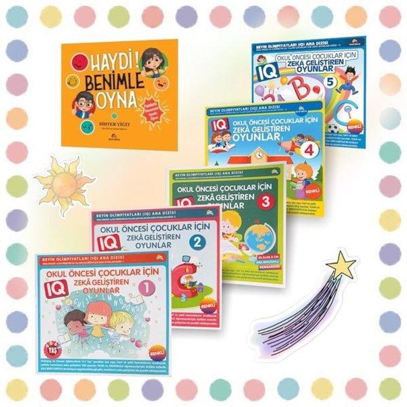 Ekinoks Okul Öncesi Çocuklar için IQ Zeka Geliştiren Oyunlar - 6 Kitap Takım - Kolektif