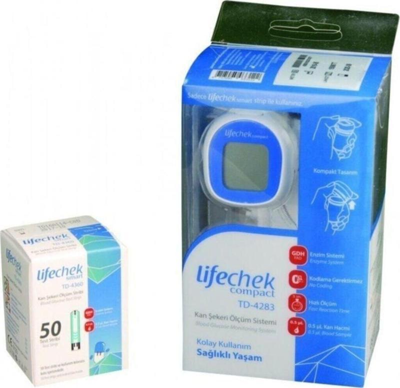 Lifechek Compact Td-4283 Kan Ölçüm Cihazı + Lifechek Smart Td-4360 Kan Ölc?U?M Stribi 50 Adet