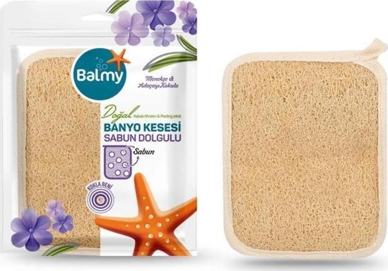 Doğal Sabun Dolgulu Kabak Banyo Kesesi