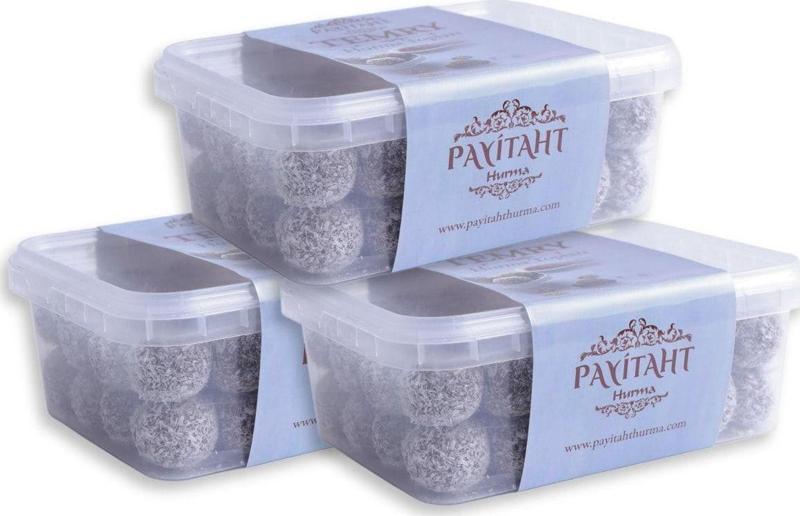 Temry Atıştırmalık Hindistan Ceviz Kaplı Hurma Topu 500  gr (Şekersiz) 3'Lü Paket