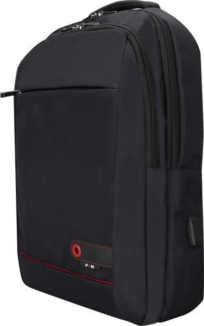 Lucca-Usb-15.6  Siyah Notebook Sırt Çantası