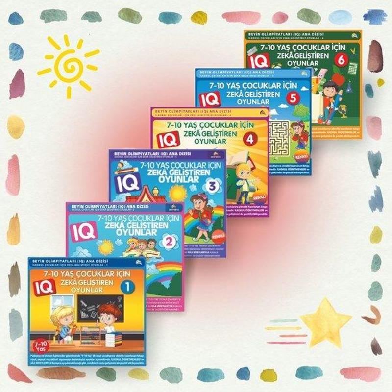 Ekinoks 7-10 Yaş Çocuklar İçin IQ Zeka Geliştiren Oyunlar 6 Kitap Takım - Kolektif