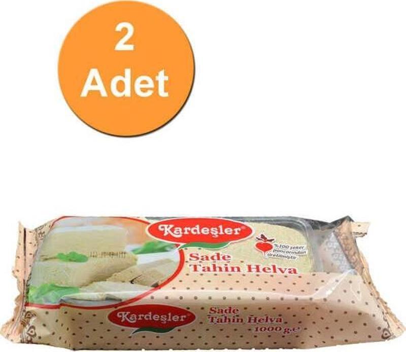 Sade Tahin Helva 1 KG x 2 Adet