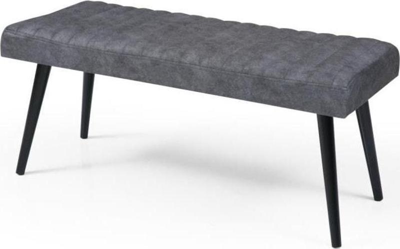 Mutfak Bank Bench Oturma Markiz 110 cm Gri/Antrasit Kumaş