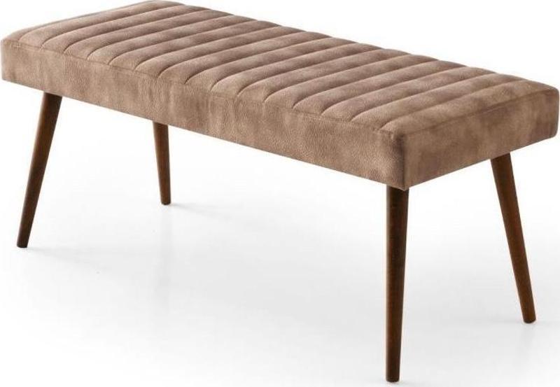 Mutfak Bank Bench Oturma Markiz 110 cm Kahve Kumaş