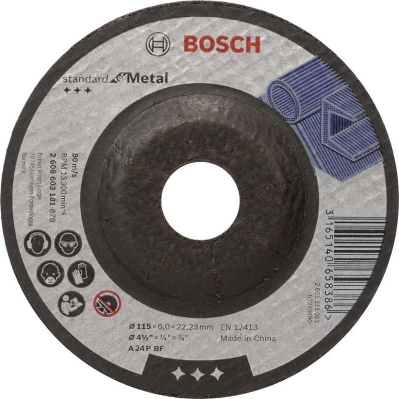 - 115*6,0 mm Standard Seri Bombeli Metal Taşlama Diski (Taş)