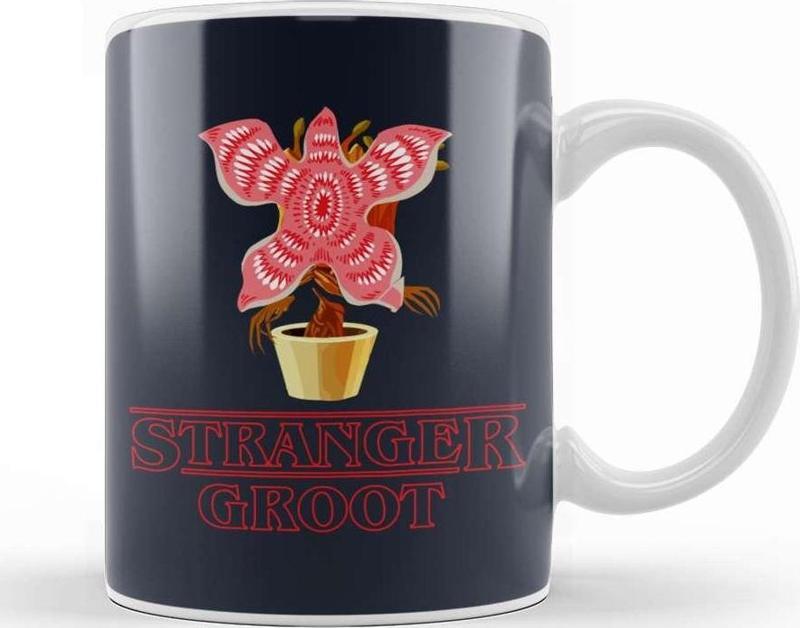 Guardians Of The Galaxy Stranger Things Groot Demogoron Kupa Bardak Porselen
