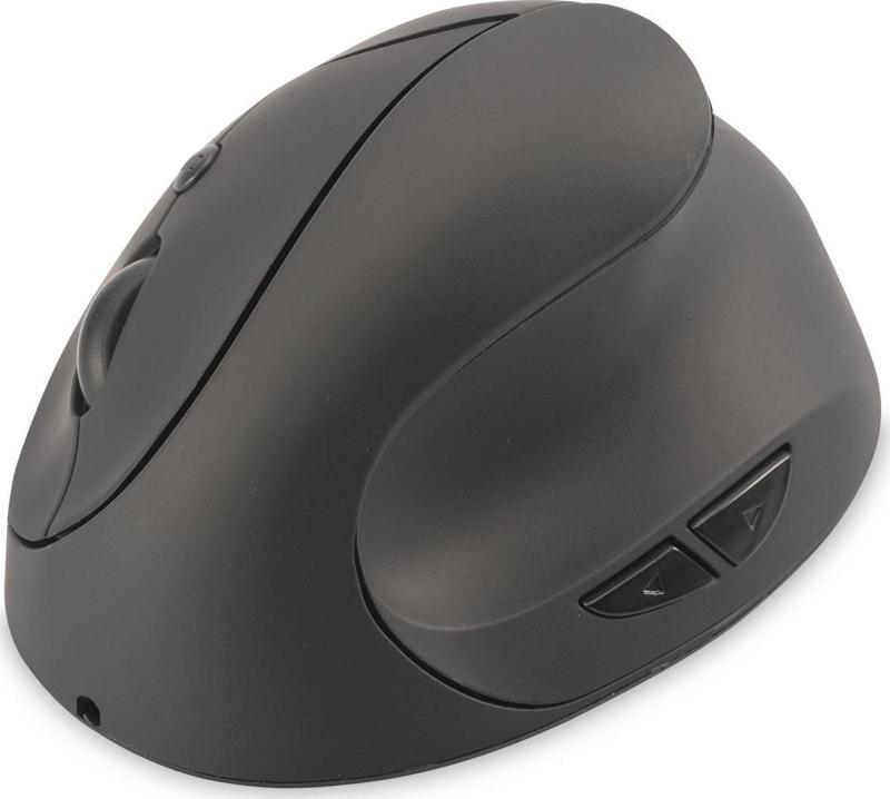 Kablosuz Ergonomik Optik Mouse, 6 Düğmeli, 2.4GHz, şarj edilebilir batarya, siyah renk, USB nano alı