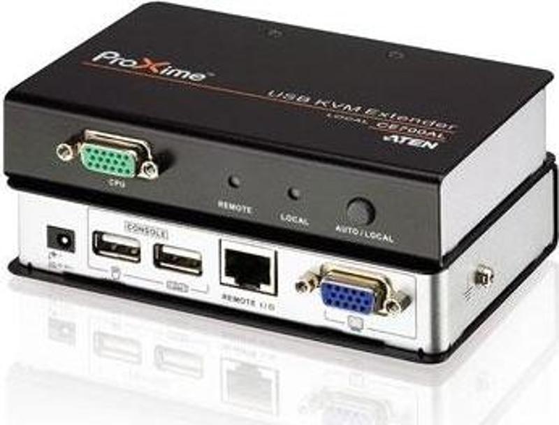 VGA  Cat 5 KVM (Keyboard/Video Monitor/Mouse) Mesafe Uzatma Cihazı, 150 metre, USB Konsol, ESD ve ge