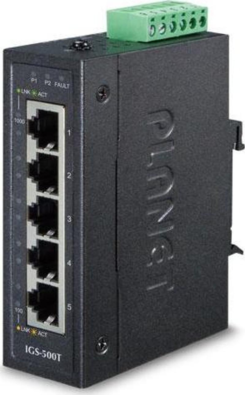 Kompakt Endüstriyel  Switch (Compact Industrial 5-Port 10/100/1000T Gigabit Ethernet Switch )&lt;br&