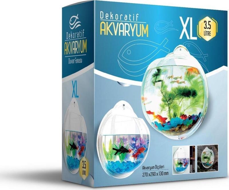 Dekoratif Duvar Akvaryumu XLarge 3,5 Litre 29 Cm