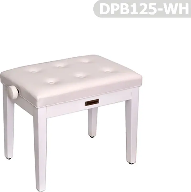 Piyano Aksesuar Koltuk Tabure Dominguez Ayarlı Beyaz DPB125-WH