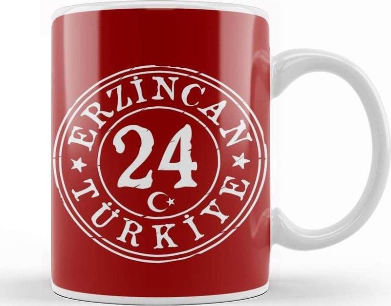 24 Erzincan Kupa Bardak Porselen