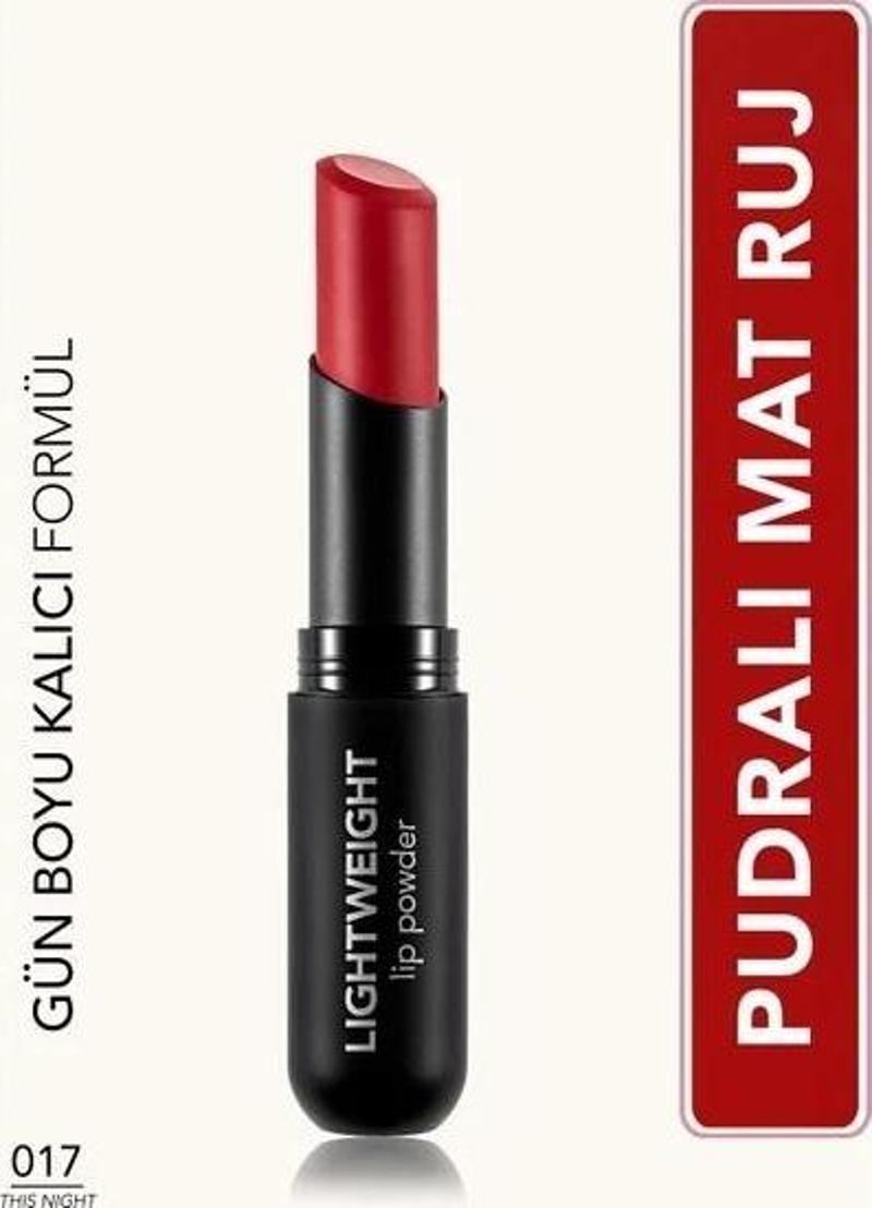 Lıghtweıght Lıp Powder Pudralı Mat Ruj 017 This Night