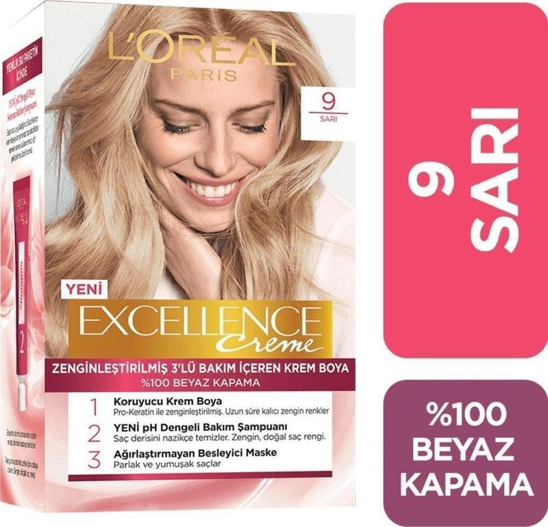 Excellence Creme Saç Boyası 9 Sarı