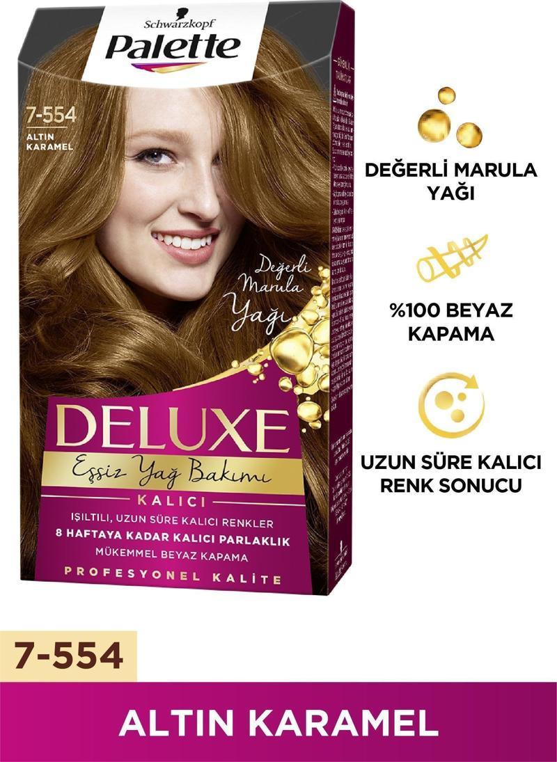 Deluxe Saç Boyası 7-554 Altın Karamel