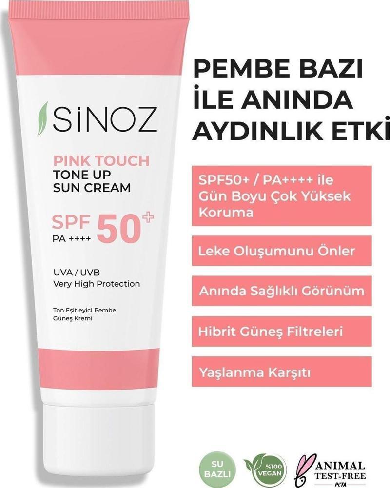 Pink Touch Spf 50 Cilt Aydınlatıcı Ton Eşitleyici Pembe Yüz Güneş Kremi 50 ml Tüm Ciltler İçin