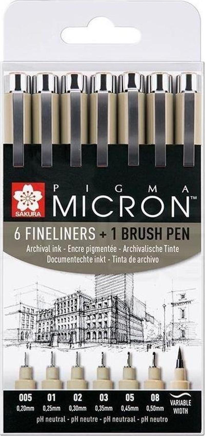 PIGMA MICRON SİYAH SET 6+1'Lİ