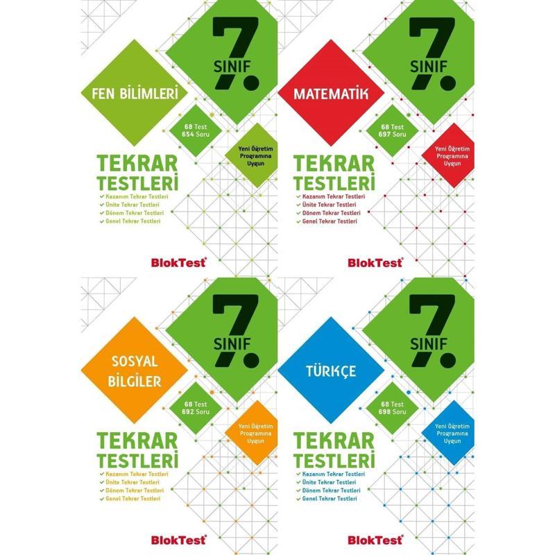 Bloktest Yayınları 7. Sınıf Tekrar Testleri Seti