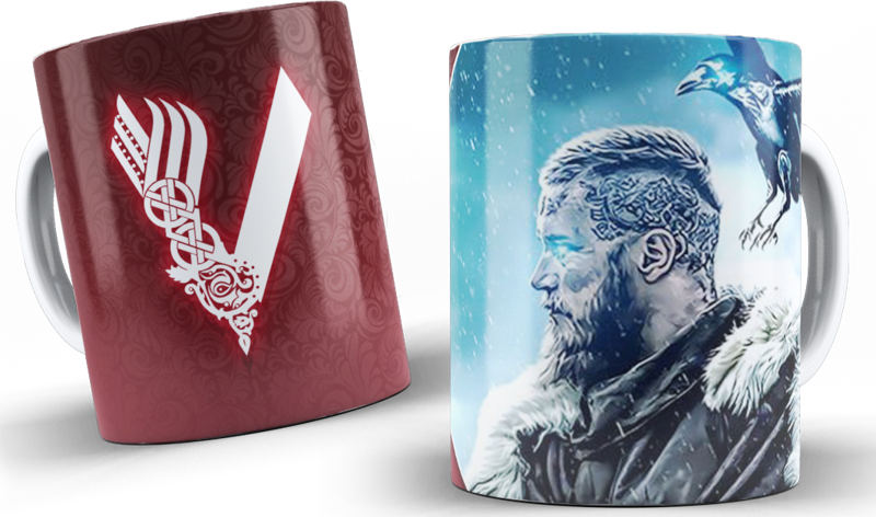Vikings Serisi Baskılı Kupa Bardak Model 4