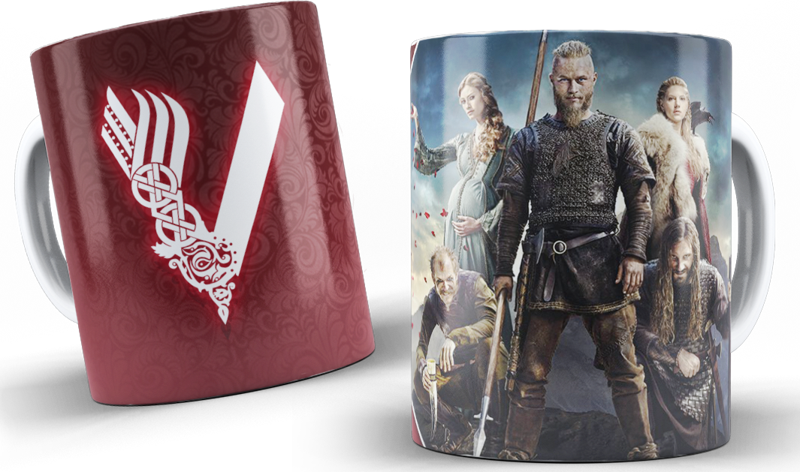 Vikings Serisi Baskılı Kupa Bardak Model 5