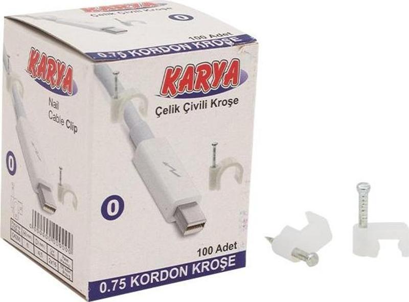 KARYA 0 NUMARA 4 MM KROŞE (100LÜ PAKET)(0.75 YASSI KABLOLAR İÇİN)