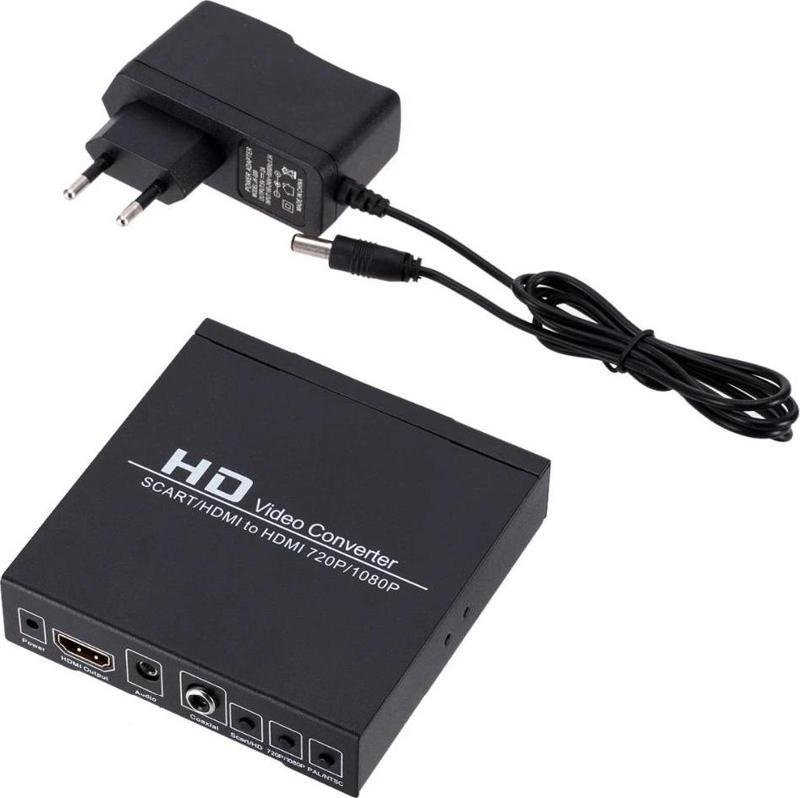 PM-14366 ADAPTÖRLÜ SCART-HDMI TO HDMI ÇEVİRİCİ DÖNÜŞTÜRÜCÜ KONVERTÖR