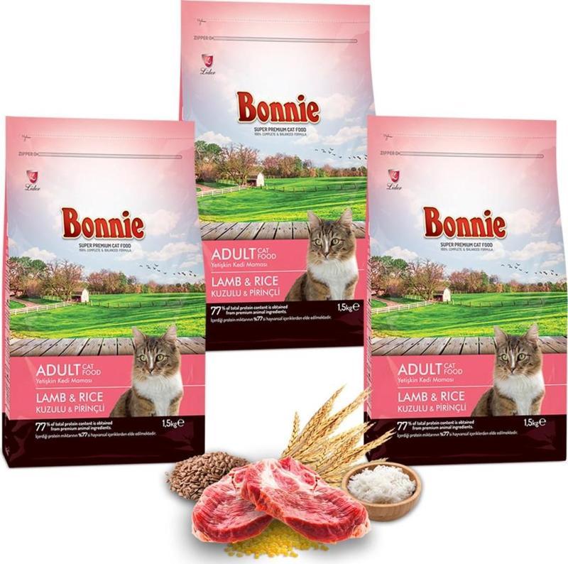 Kuzu Etli Prinçli Yetişkin Kedi Maması 1.5 kg X 3