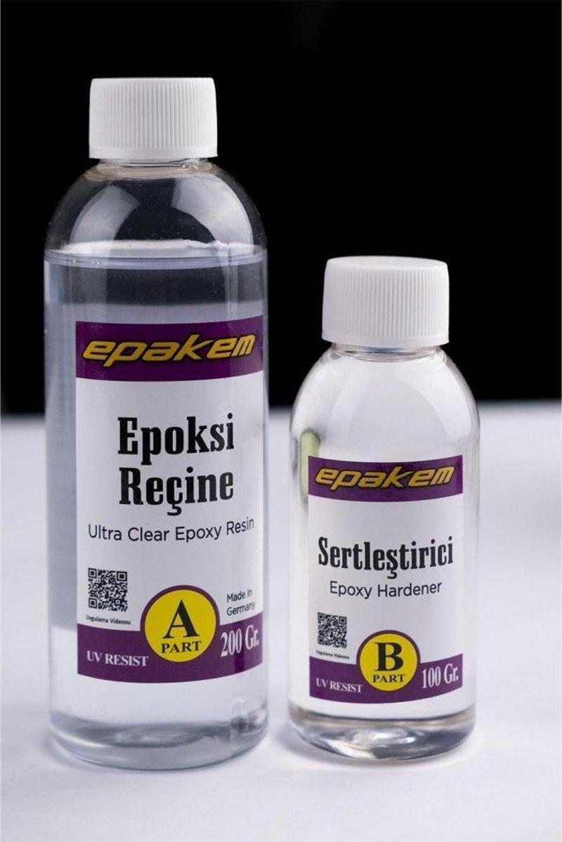 Epakem Epoksi Ultra Şeffaf Reçine ve Sertleştirici 300gr
