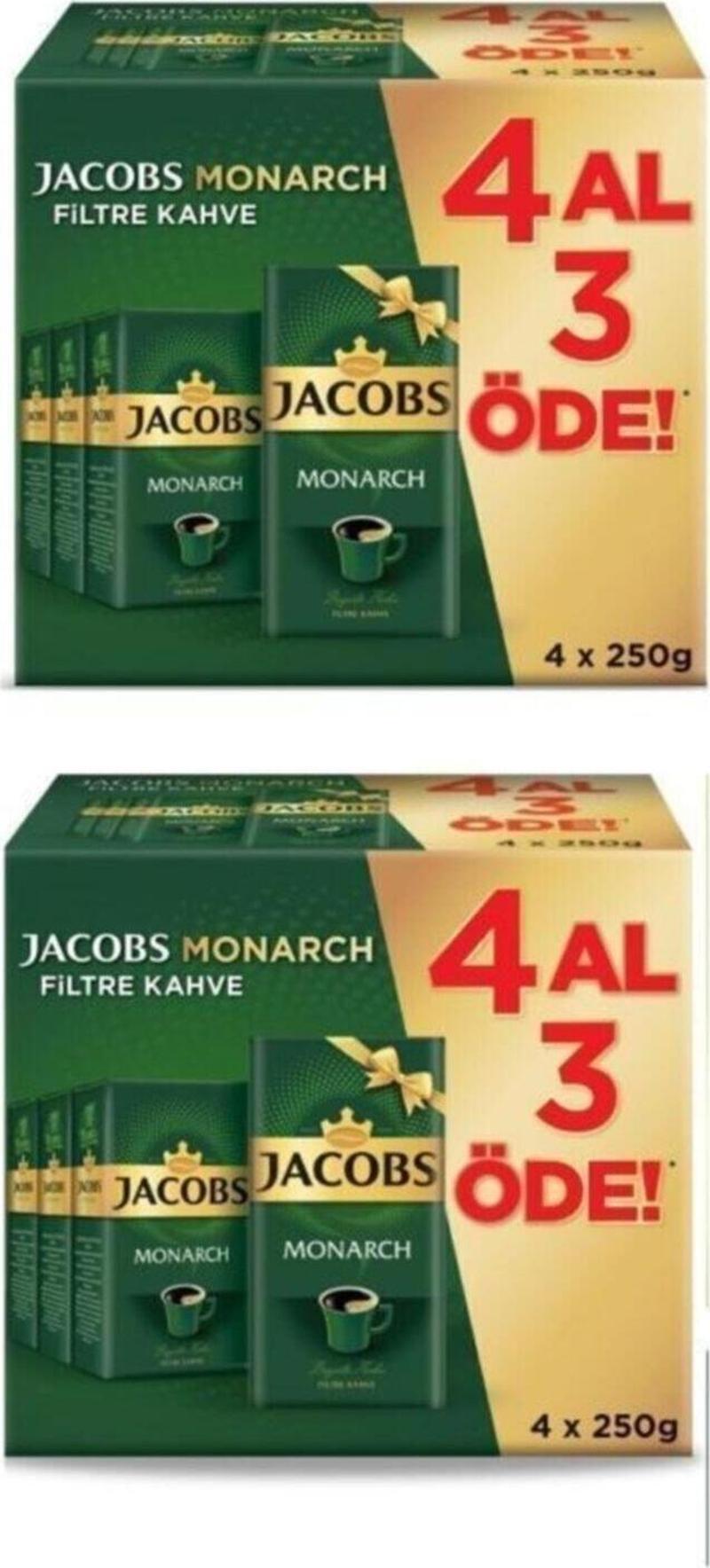 Monarch Filtre Kahve 250 gr 4 Al 3 Öde 2'li Set  250 gr X 8 Ad