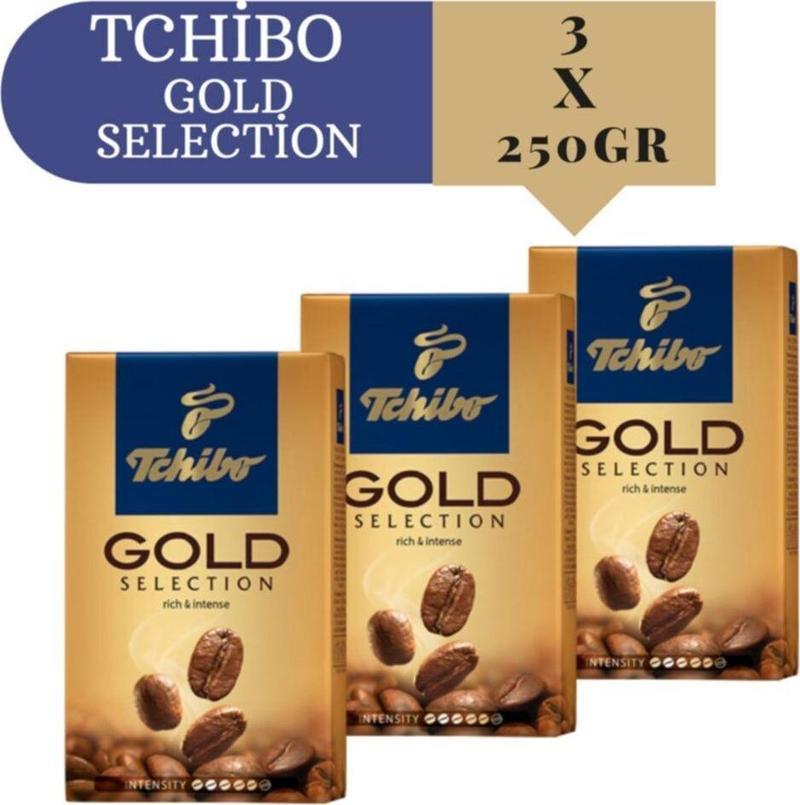 Gold Selection Öğütülmüş Filtre Kahve Avantalı Paket 3 X 250g