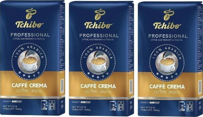 Professional Caffe Crema Çekirdek Kahve 3 Adet 1kg