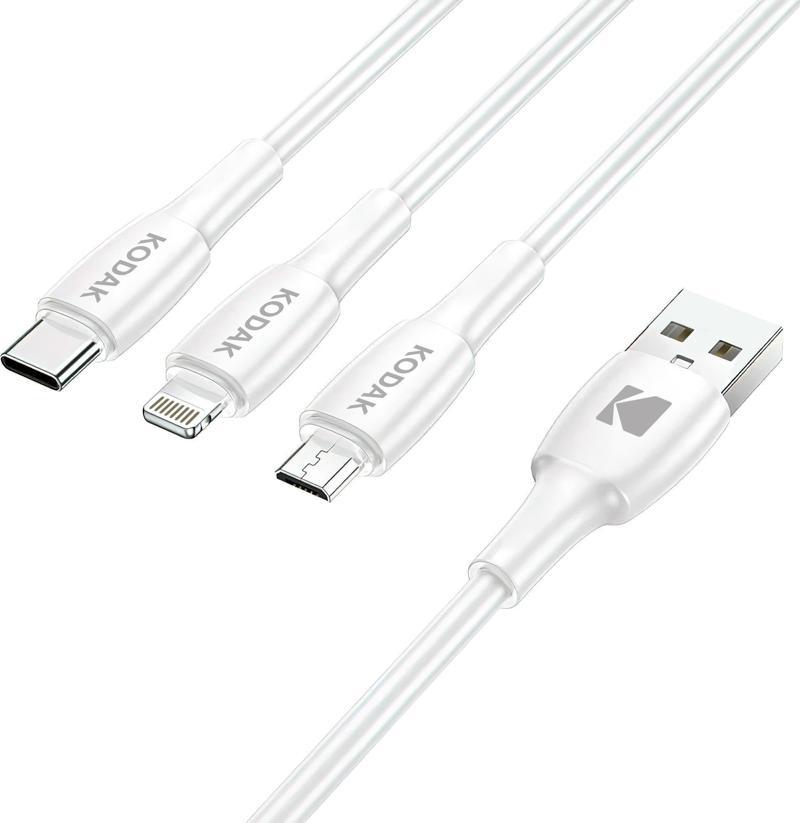 Android ve iPhone için USB / 3in1 Kablo - 1.0 Metre