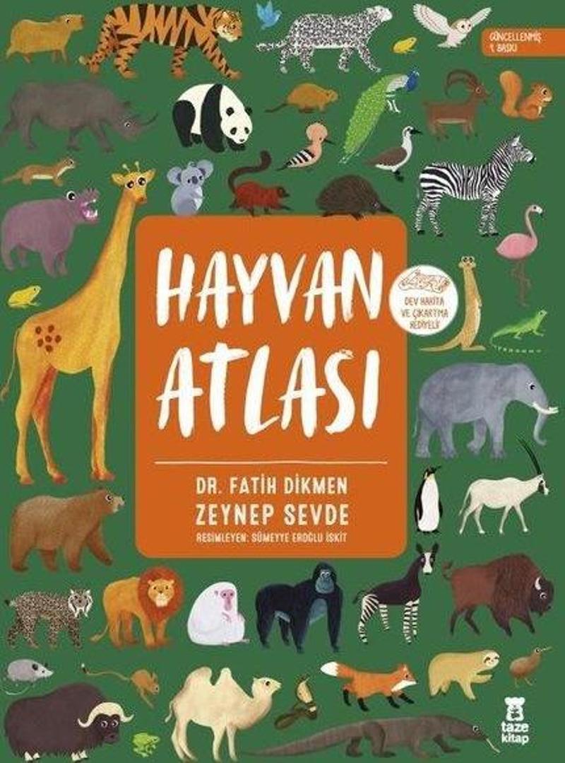 Hayvan Atlası - Dünya Haritası ve Çıkartma Hediyeli