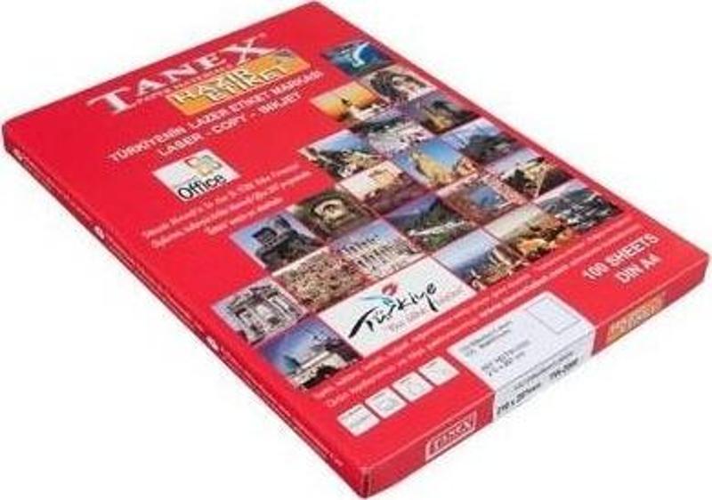 Tw-2007 200X37 Mm Laser Etiket 100 Ad.