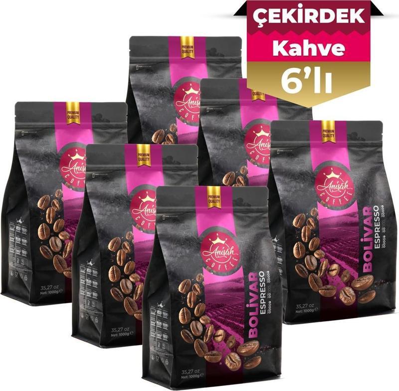 6 X 1000 gram Bolivar Espresso Çekirdek Kahve