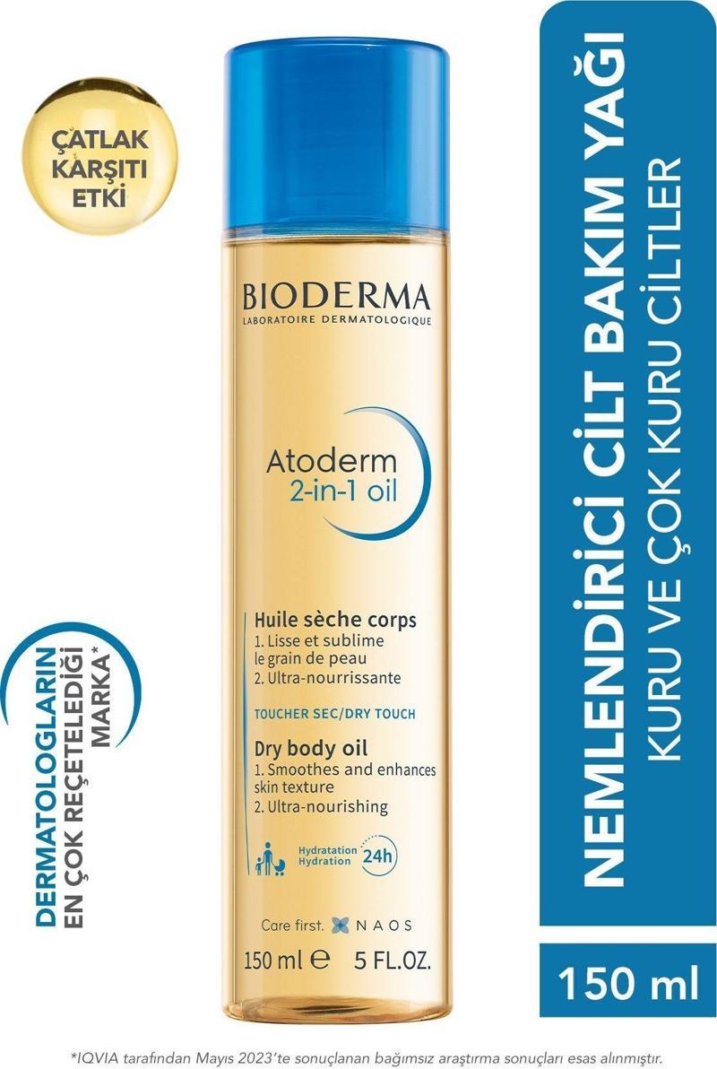 Atoderm 2-in-1 Body Oil Hamileler İçin Çatlak Önleyici Nemlendirici Besleyici Cilt Bakım Yağı 150 ml