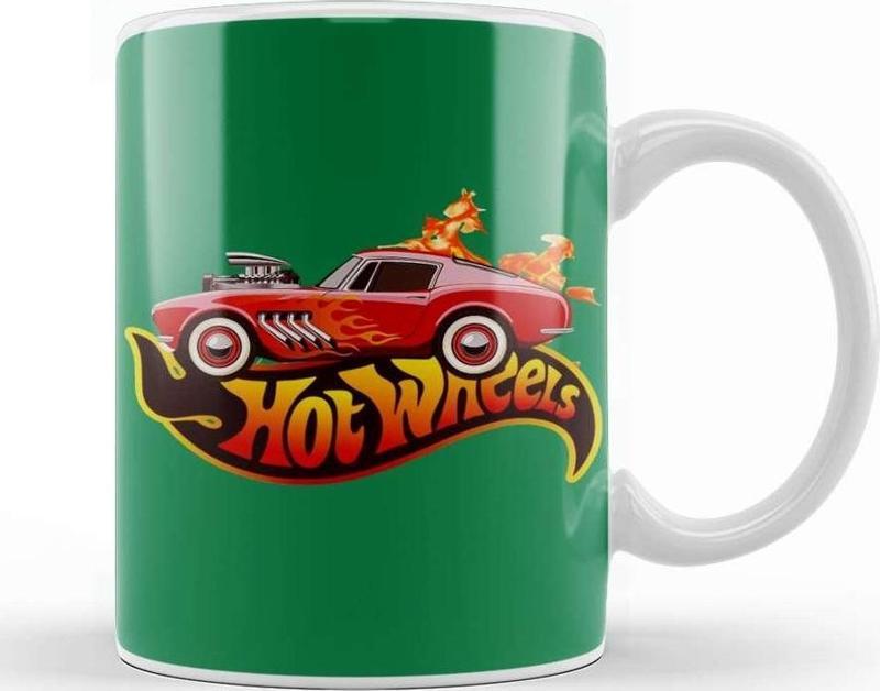 Hot Wheels Fiery Hotwels Kupa Bardak Porselen