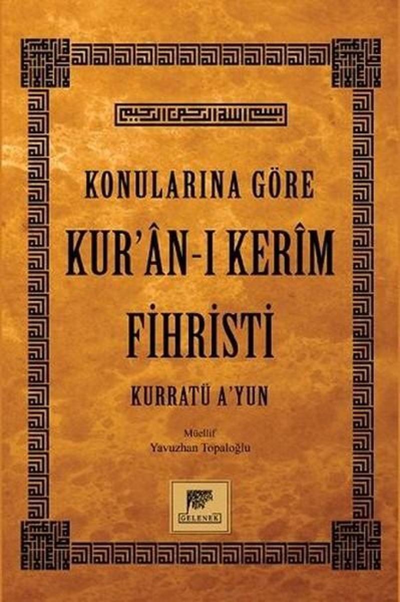 Konularına Göre Kuran-ı Kerim Fihristi