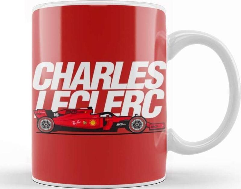 Charles Leclerc Ferrari Kupa Bardak Porselen