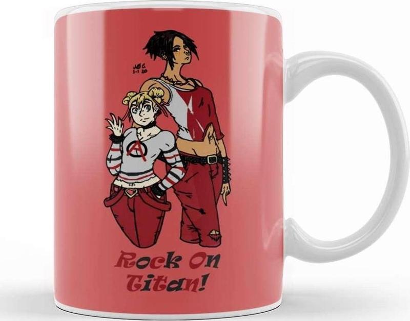 Attack On Titan Rock On Titan Kupa Bardak Porselen