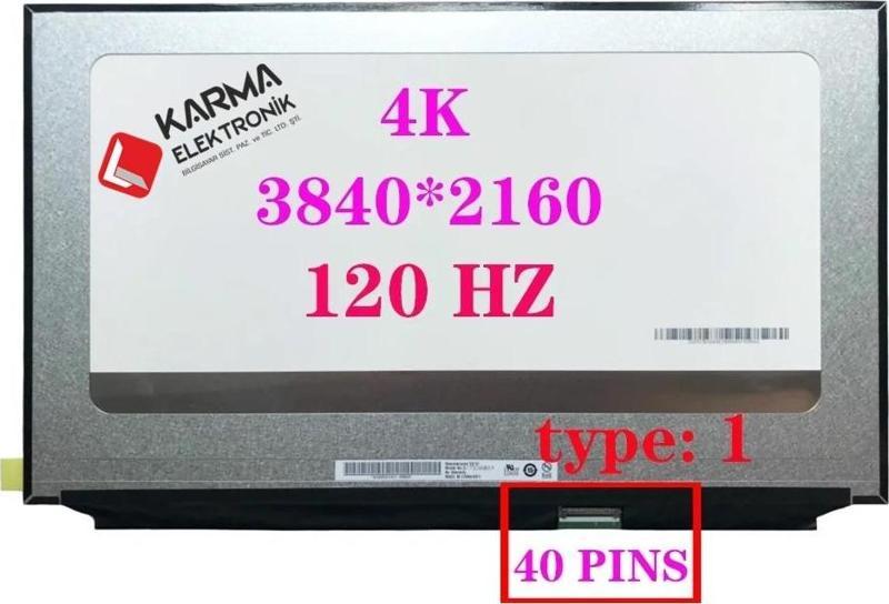 17.3 inç 40Pin Slim IPS (3840*2160) Full Hd 4K Lcd Ekran, Panel B173ZAN06.1 120Hz (Vidasız) / Ver.1 Sağ Soket