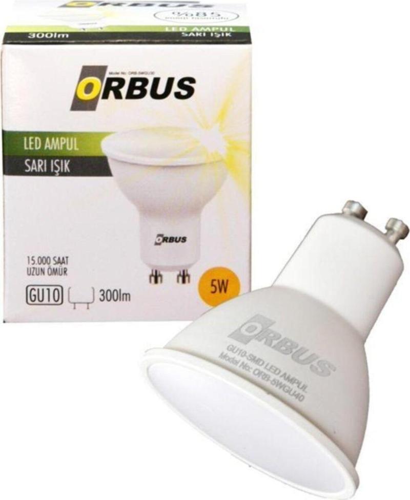 Orb-5w Gu10 300lm 15.000 Saat Led Sarı Işık