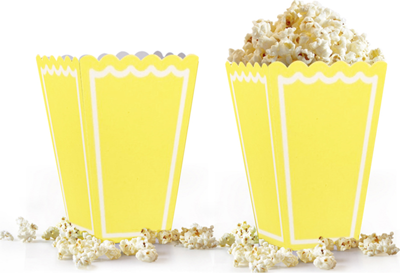 Popcorn Kutusu 8li -Makaron Sarı-