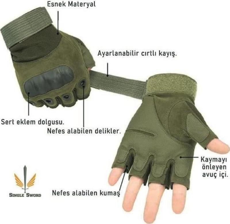 Yarım Parmak Taktik Eldiven Bisiklet Motosiklet Outdoor Eldiven