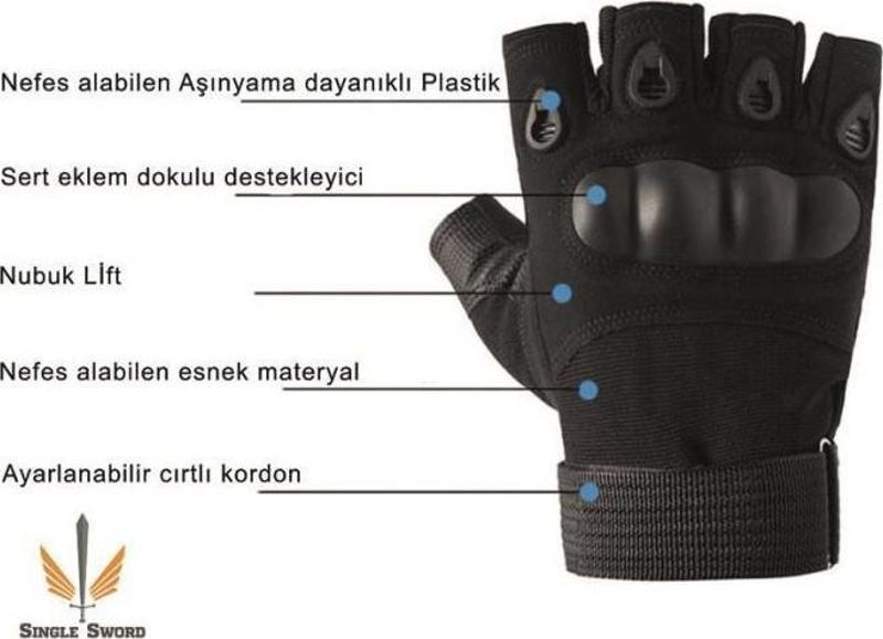 Yarım Parmak Taktik Eldiven Bisiklet Motosiklet Outdoor Eldiven